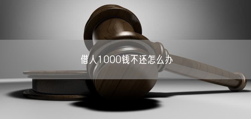 借人1000钱不还怎么办