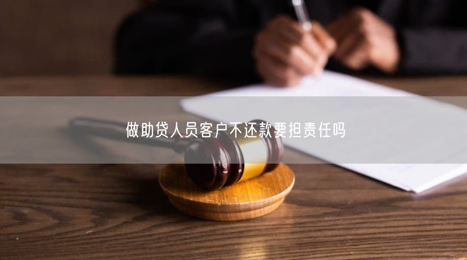 做助贷人员客户不还款要担责任吗