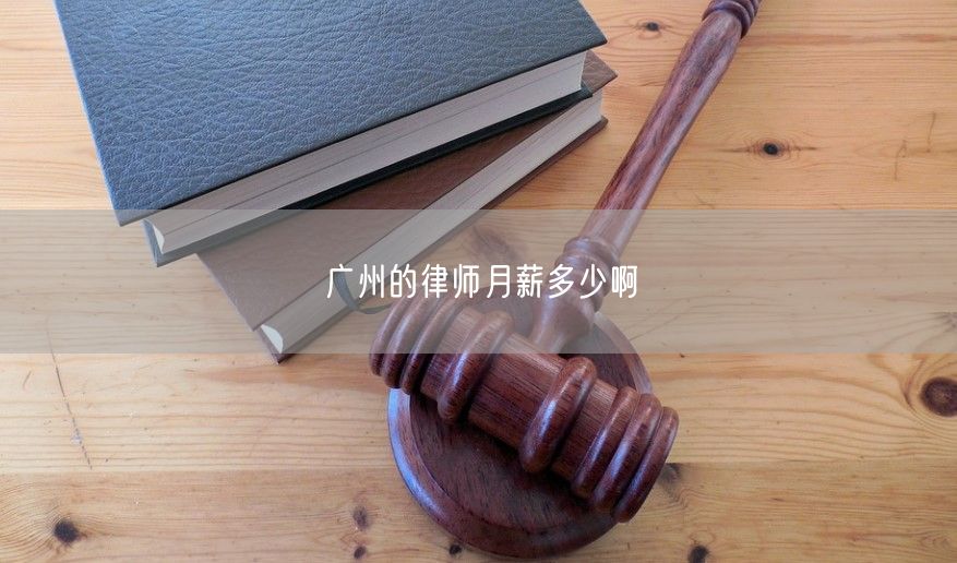 广州的律师月薪多少啊