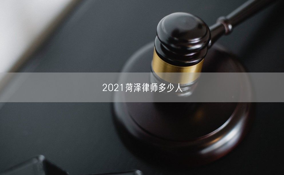 2021菏泽律师多少人