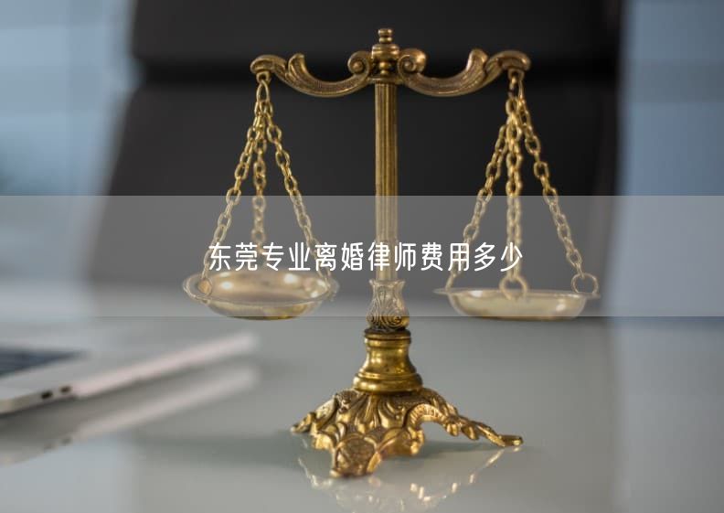 东莞专业离婚律师费用多少